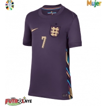 Camiseta Inglaterra Bukayo Saka #7 Visitante Equipación para mujer Eurocopa 2024 manga corta